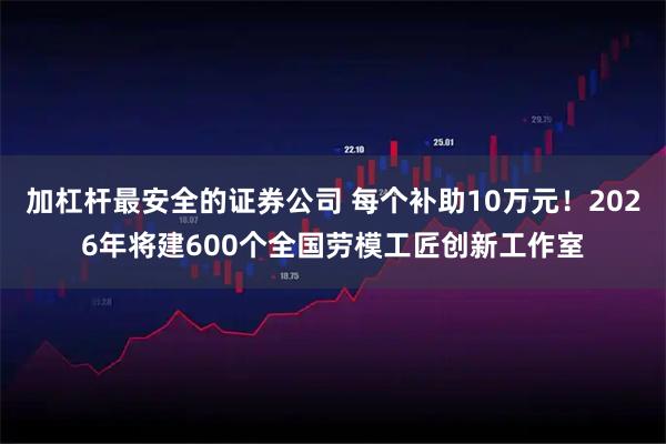 加杠杆最安全的证券公司 每个补助10万元！2026年将建600个全国劳模工匠创新工作室